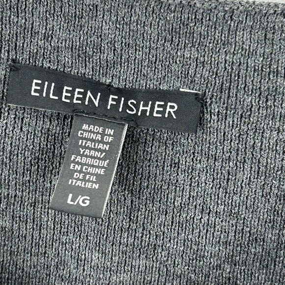 Eileen Fisher Wool Sleeveless Sweater Grey Women's Large Layers - Picture 6 of 8